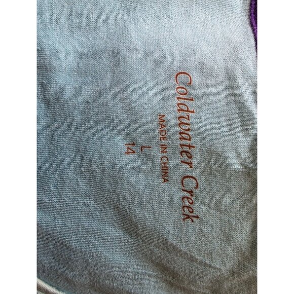 Coldwater Creek Womens Long Sleeve Abstract Print Top L Size - Picture 5 of 7